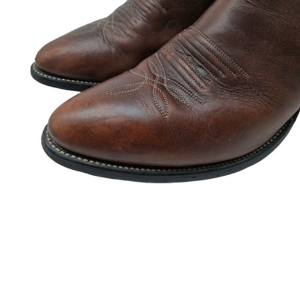 Justin Boots Boots Mens Size 10.5 D Brown Leather Western Pull On Mid Calf - Picture 3 of 13